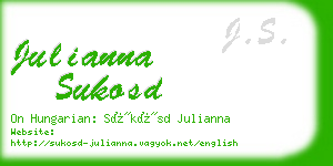 julianna sukosd business card